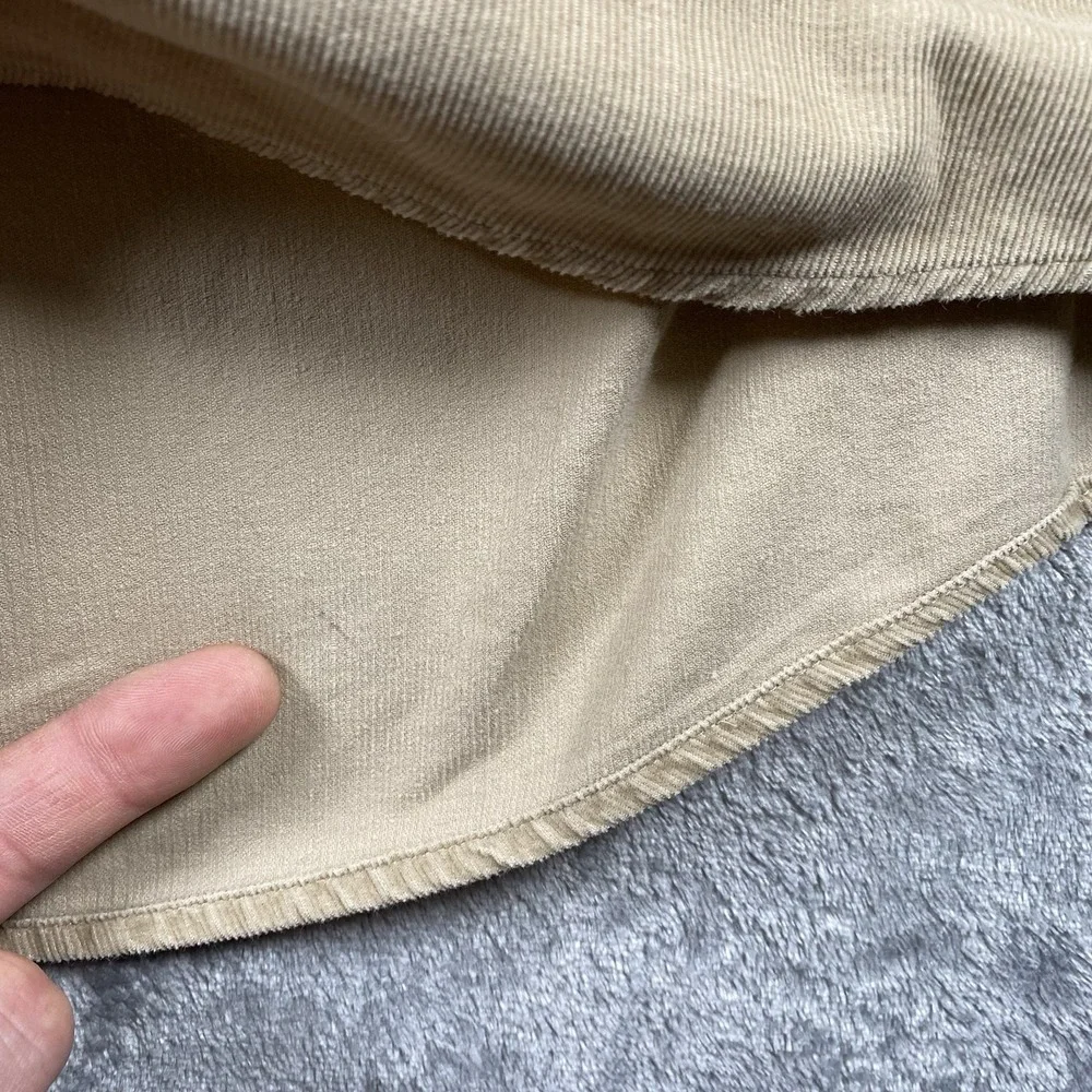 LL Bean Shirt Mens Size XXL Tall‎ Beige Long Sleeve Corduroy Button Down 0YQ71 - Picture 4 of 13